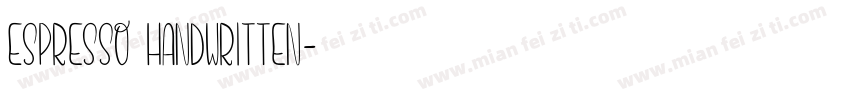 Espresso Handwritten字体转换